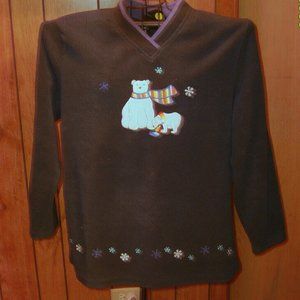 C&B Sport Fleece Pullover Top Size L/G